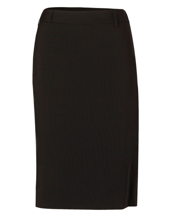 Women's Wool Blend Stretch Mid Length Lined Pencil Skirt - Image 5