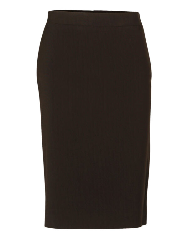 Women's Poly/Viscose Stretch Stripe Mid Length Lined Pencil Skirt - Image 3