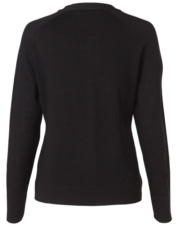 Women's V Neck Long Sleeve Cardigan - Image 2