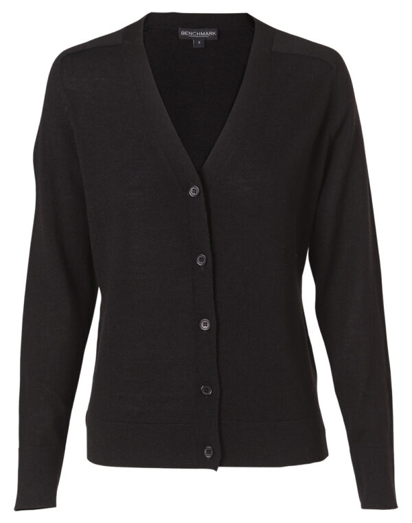 Women's V Neck Long Sleeve Cardigan - Image 3