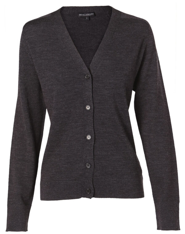 Women's V Neck Long Sleeve Cardigan - Image 4