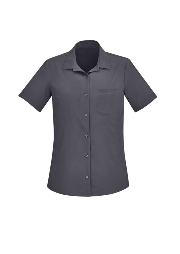 Womens Florence Plain Short Sleeve Shirt - Image 8