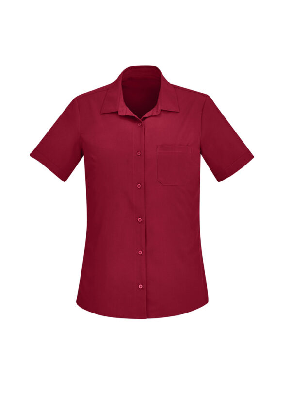 Womens Florence Plain Short Sleeve Shirt - Image 4