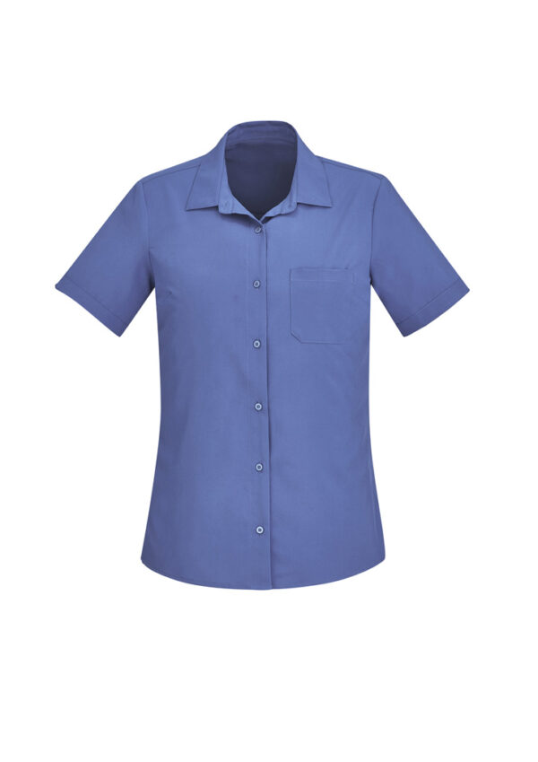 Womens Florence Plain Short Sleeve Shirt - Image 35