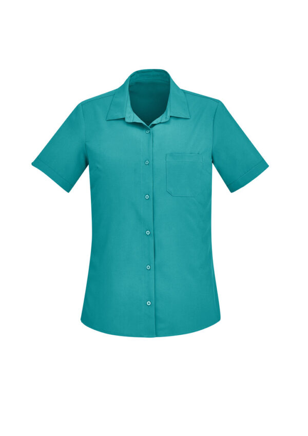 Womens Florence Plain Short Sleeve Shirt - Image 12