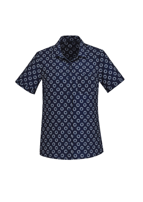 Womens Florence Daisy Print Short Sleeve Shirt - Image 6