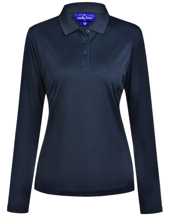 Lucky Bamboo Long Sleeve Polo Ladies - Image 4