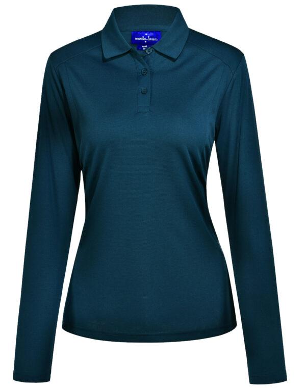 Lucky Bamboo Long Sleeve Polo Ladies - Image 5