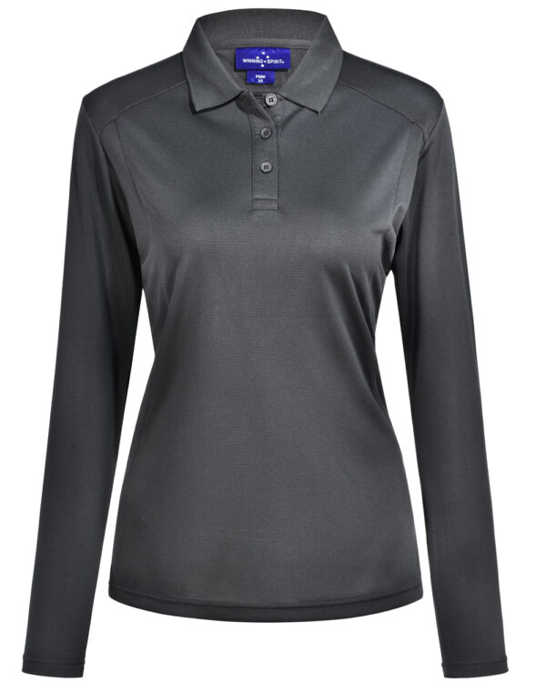Lucky Bamboo Long Sleeve Polo Ladies - Image 6