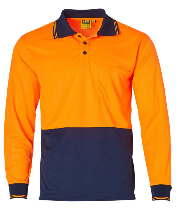 High Visibility Long Sleeve Polo - Image 3