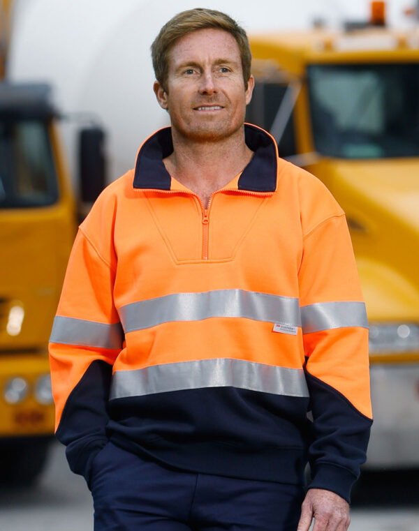 Hi Vis Long Sleeve Fleece Sweat