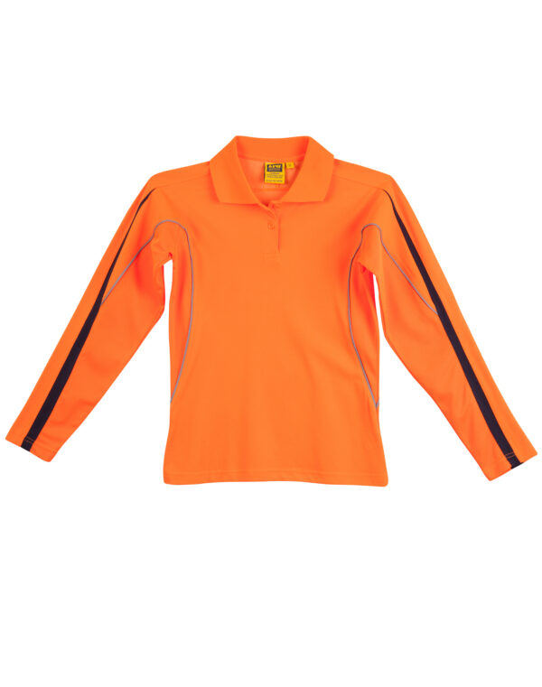 Hi Vis Legend Long Sleeve Polo Ladies' - Image 3
