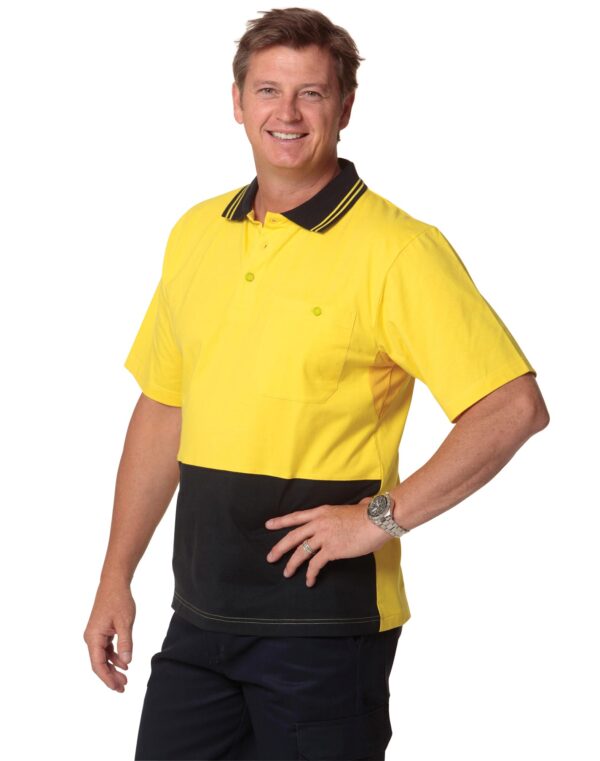 Cotton Jersey Two Tone Safety Polo - Image 2