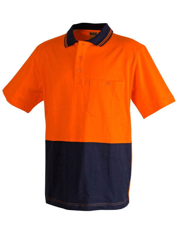 Cotton Jersey Two Tone Safety Polo - Image 3