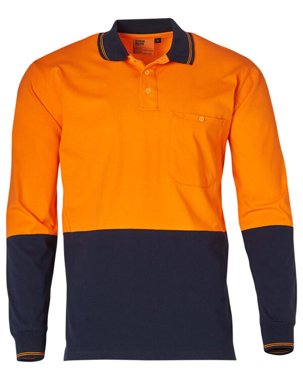 Cotton Jersey Two Tone Long Sleeve Safety Polo - Image 3