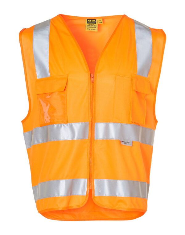 Hi Vis Safety Vest With Id Pocket & 3 M Tapes - Image 3