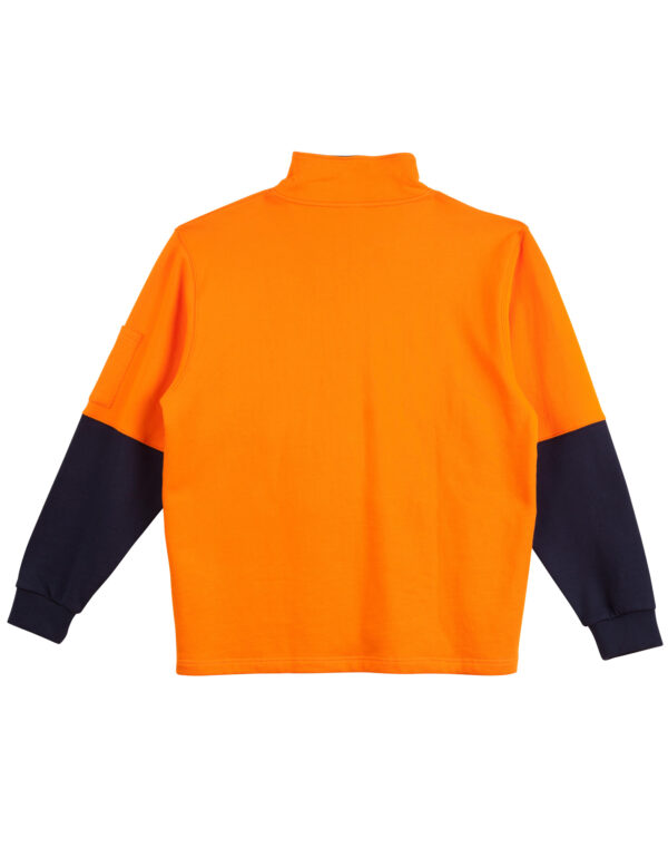 Hi Vis Two Tone Cotton Fleecy Sweat - Image 2