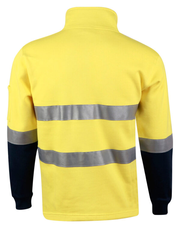 Hi Vis Two Tone Cotton Fleece Sweat - Image 2