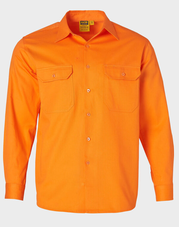 Men's Hi Vis L/S Drill Shirt - Image 3