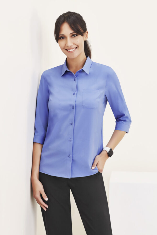 Womens Florence Plain 3/4 Sleeve Shirt - Image 35