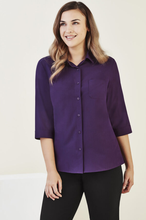Womens Florence Plain 3/4 Sleeve Shirt - Image 31