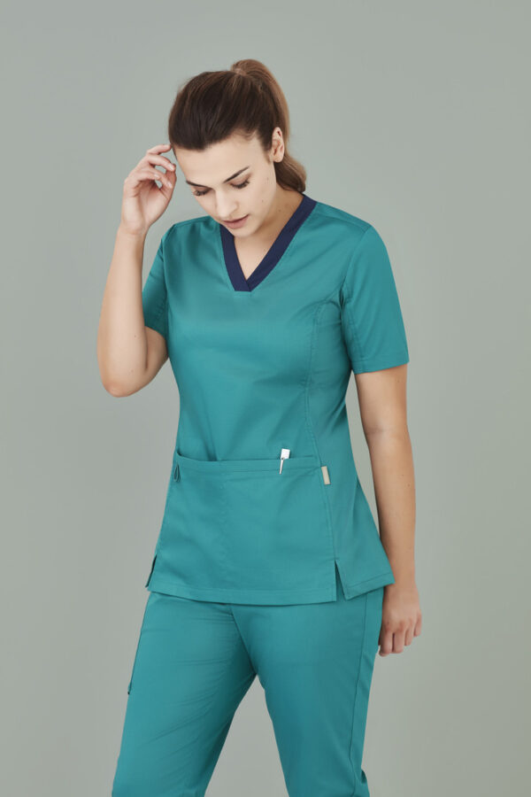 Womens Riley Stretch Scrub Top - Image 8