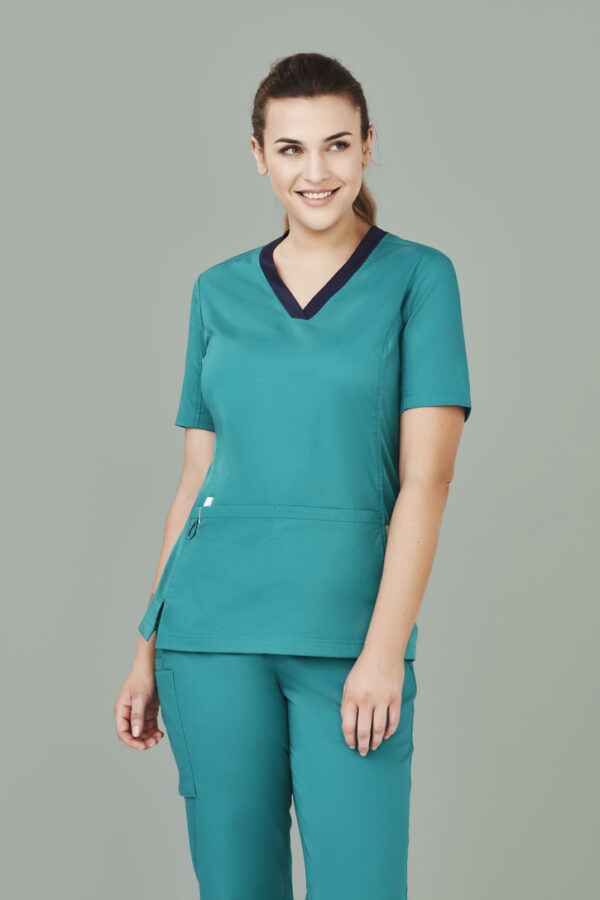 Womens Riley Stretch Scrub Top - Image 9