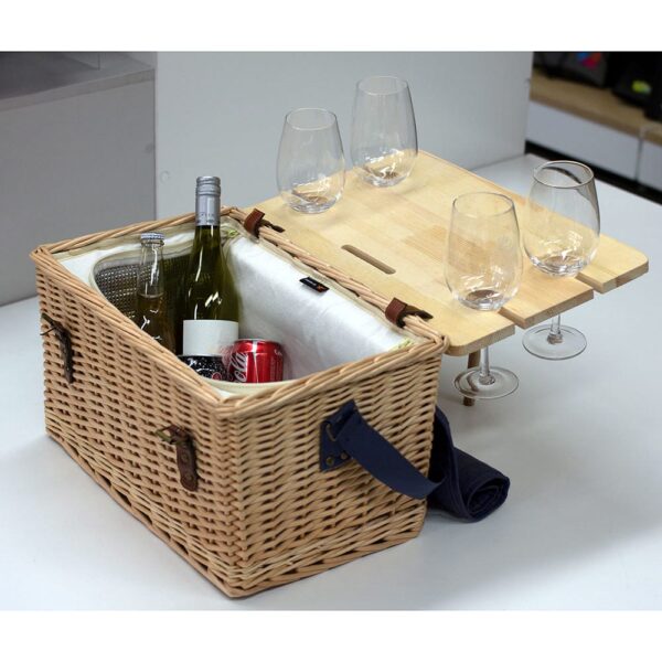 Trekk Wicker Basket With Picnic Table - Image 6