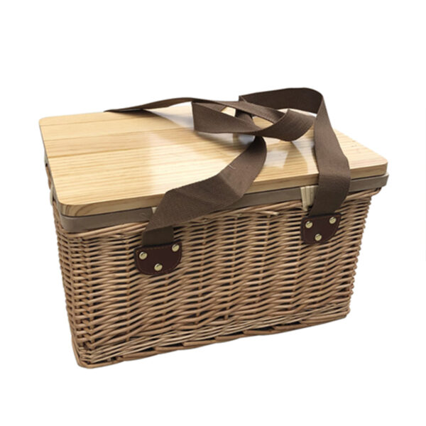 Gold Coast Wicker Picnic Cooler Basket Square - Image 5