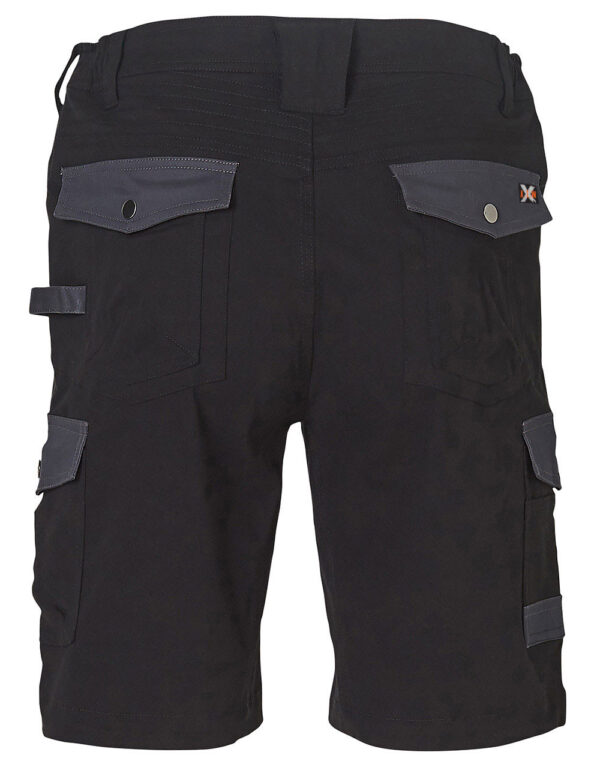 Mens Stretch Cargo Work Shorts With Design Panel Treatments - Image 2
