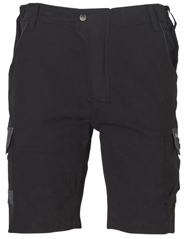 Mens Stretch Cargo Work Shorts With Design Panel Treatments - Image 3