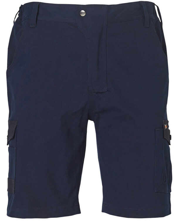 Mens Stretch Cargo Work Shorts With Design Panel Treatments - Image 4