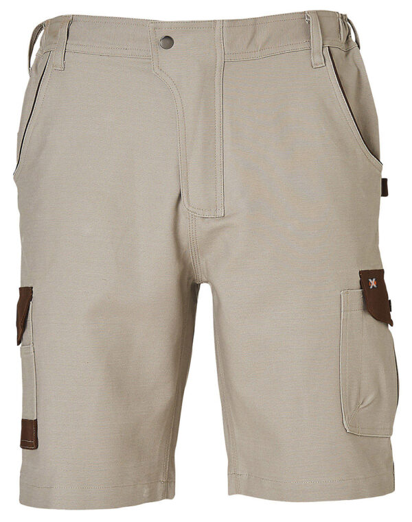 Mens Stretch Cargo Work Shorts With Design Panel Treatments - Image 5