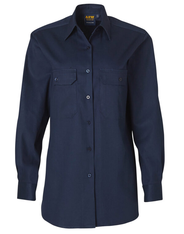 Women's Cotton Drill Work Shirt - Image 3