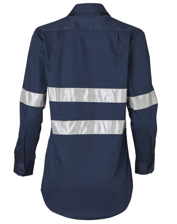 Women's Cotton Drill Work Shirt With 3 M Tapes - Image 2