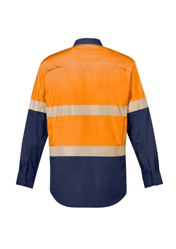 Mens Rugged Cooling Hi Vis Segmented Tape Long Sleeve Shirt - Image 5