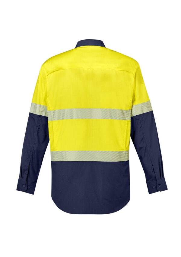 Mens Rugged Cooling Hi Vis Segmented Tape Long Sleeve Shirt - Image 3