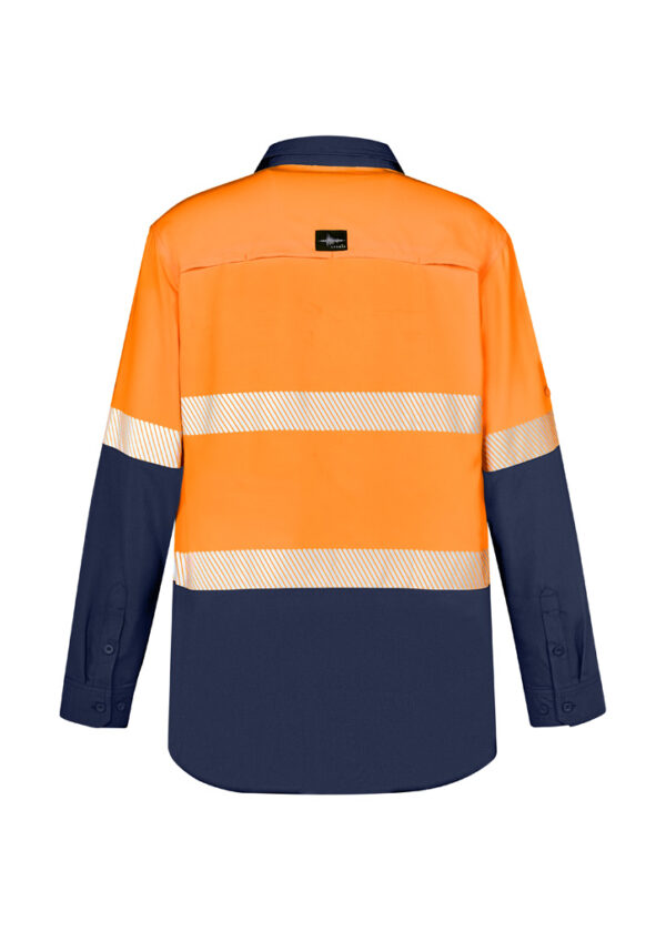 Mens Hi Vis Outdoor Segmented Tape Long Sleeve Shirt - Image 3