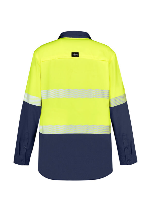 Mens Hi Vis Outdoor Segmented Tape Long Sleeve Shirt - Image 5