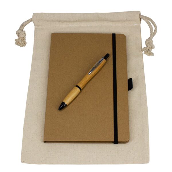 Gift Set - Drawstring Bag + JournalBook + Pen - Image 2