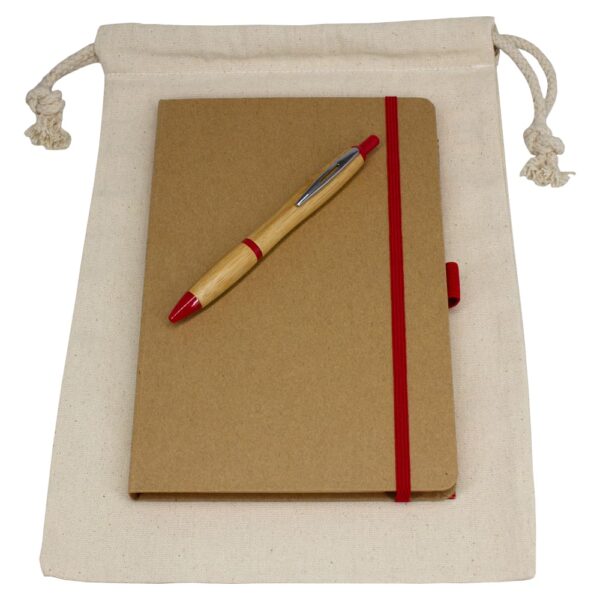 Gift Set - Drawstring Bag + JournalBook + Pen - Image 3