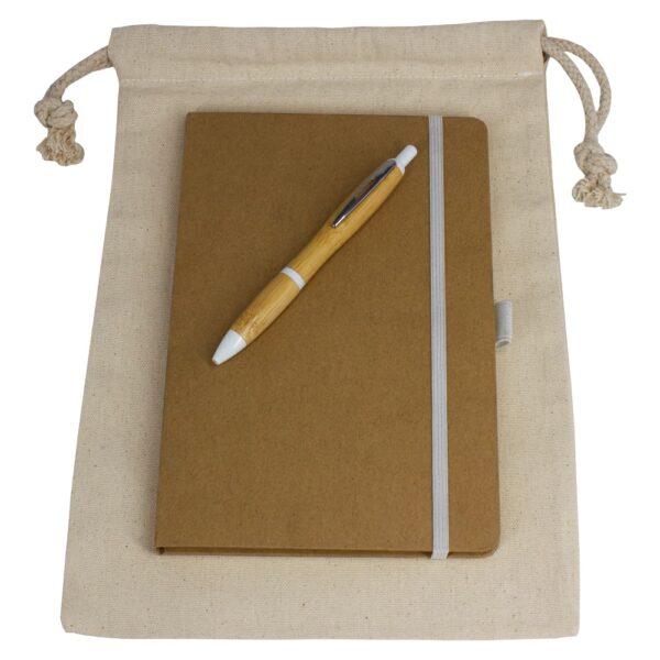 Gift Set - Drawstring Bag + JournalBook + Pen - Image 4