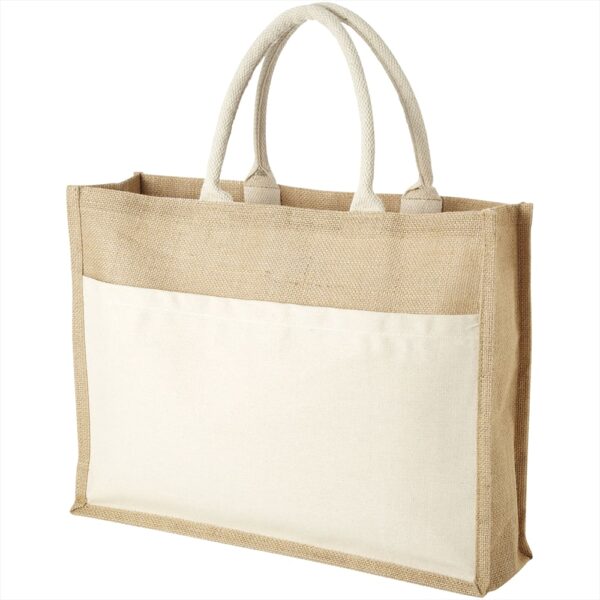 Mumbay Cotton Pocket Jute Tote Bag 19L - Image 4