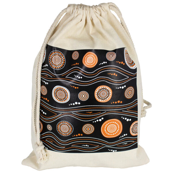 Maxi 100% Cotton Drawstring Bag - Image 2