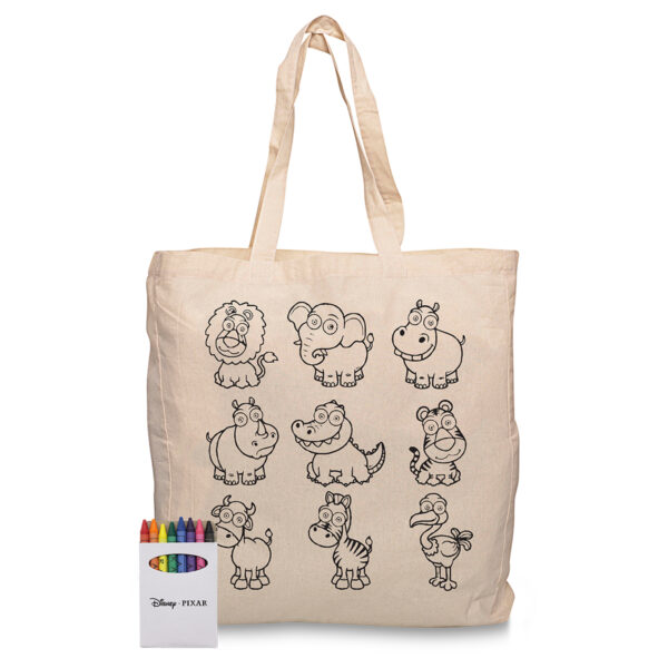 Squiggle Calico bag + Crayon set - Image 13