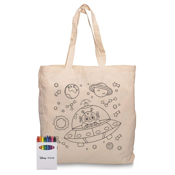 Squiggle Calico bag + Crayon set - Image 2