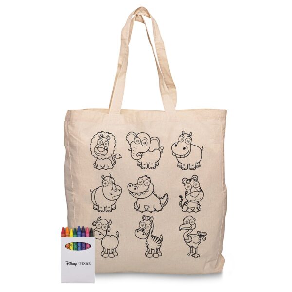 Squiggle Calico bag + Crayon set - Image 3
