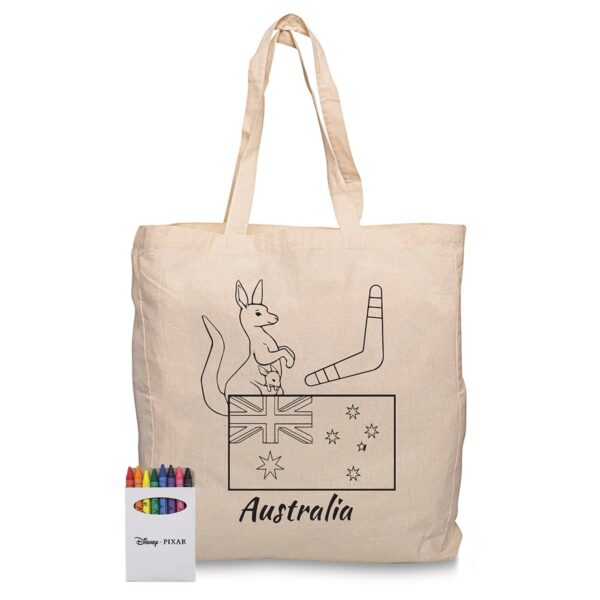 Squiggle Calico bag + Crayon set - Image 4
