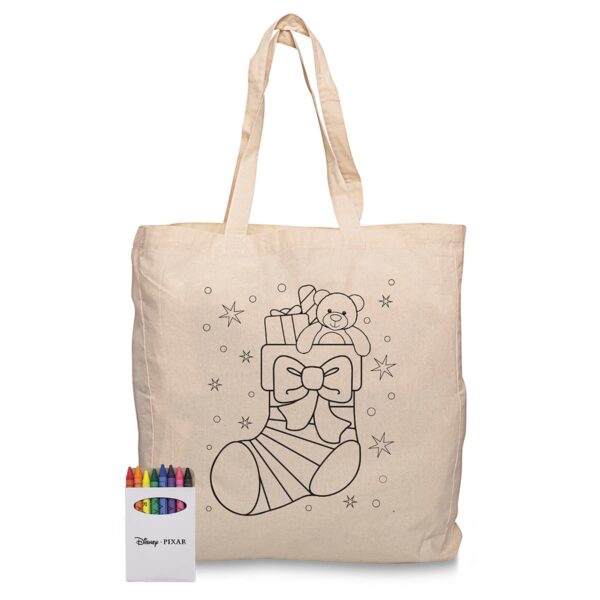 Squiggle Calico bag + Crayon set - Image 5