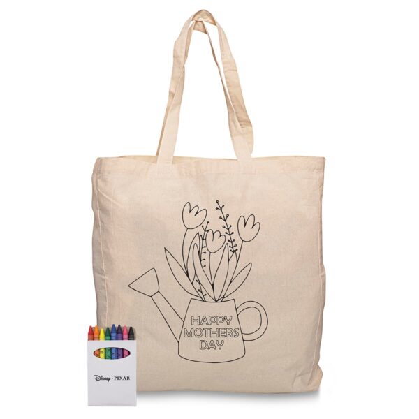 Squiggle Calico bag + Crayon set - Image 8